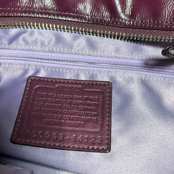 COACH shoulder tote bag, Burgundy, - Picture 3 of 5